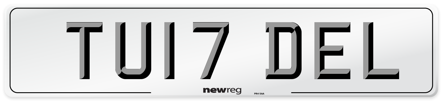 TU17 DEL Number Plate from New Reg